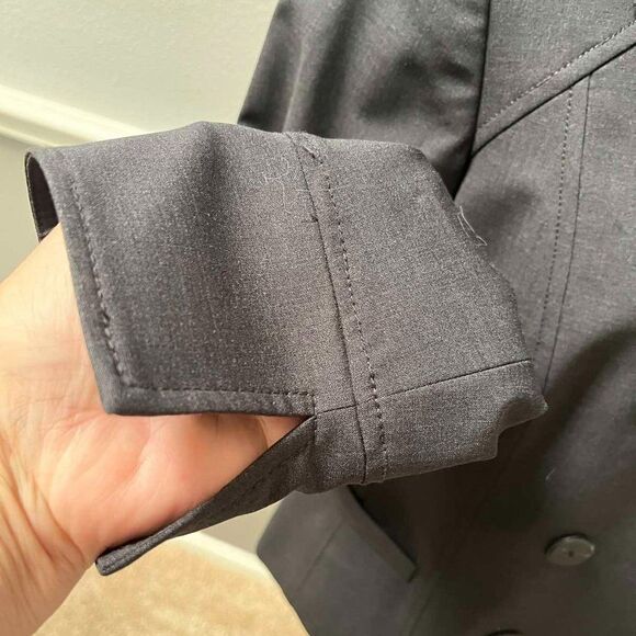WWORTH Gray Wool Long Sleeve Button Down  Blazer size 8 - Picture 15 of 16